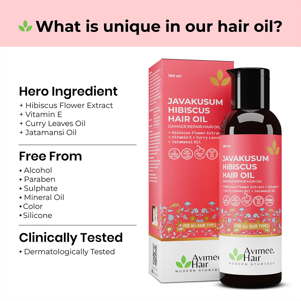 Javakusum Hibiscus Hair Oil - Image 3
