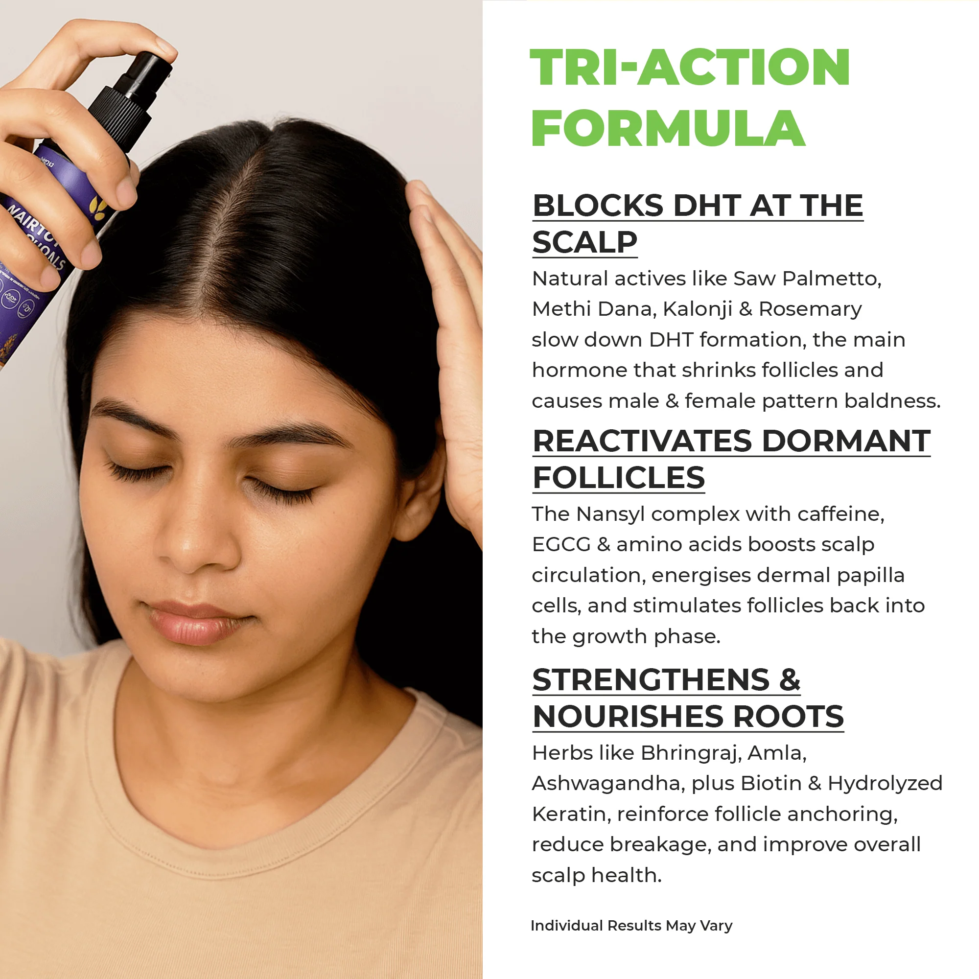 Hair Tonic PV 1 Scalp Spray A Natural DHT Blocker - Image 4