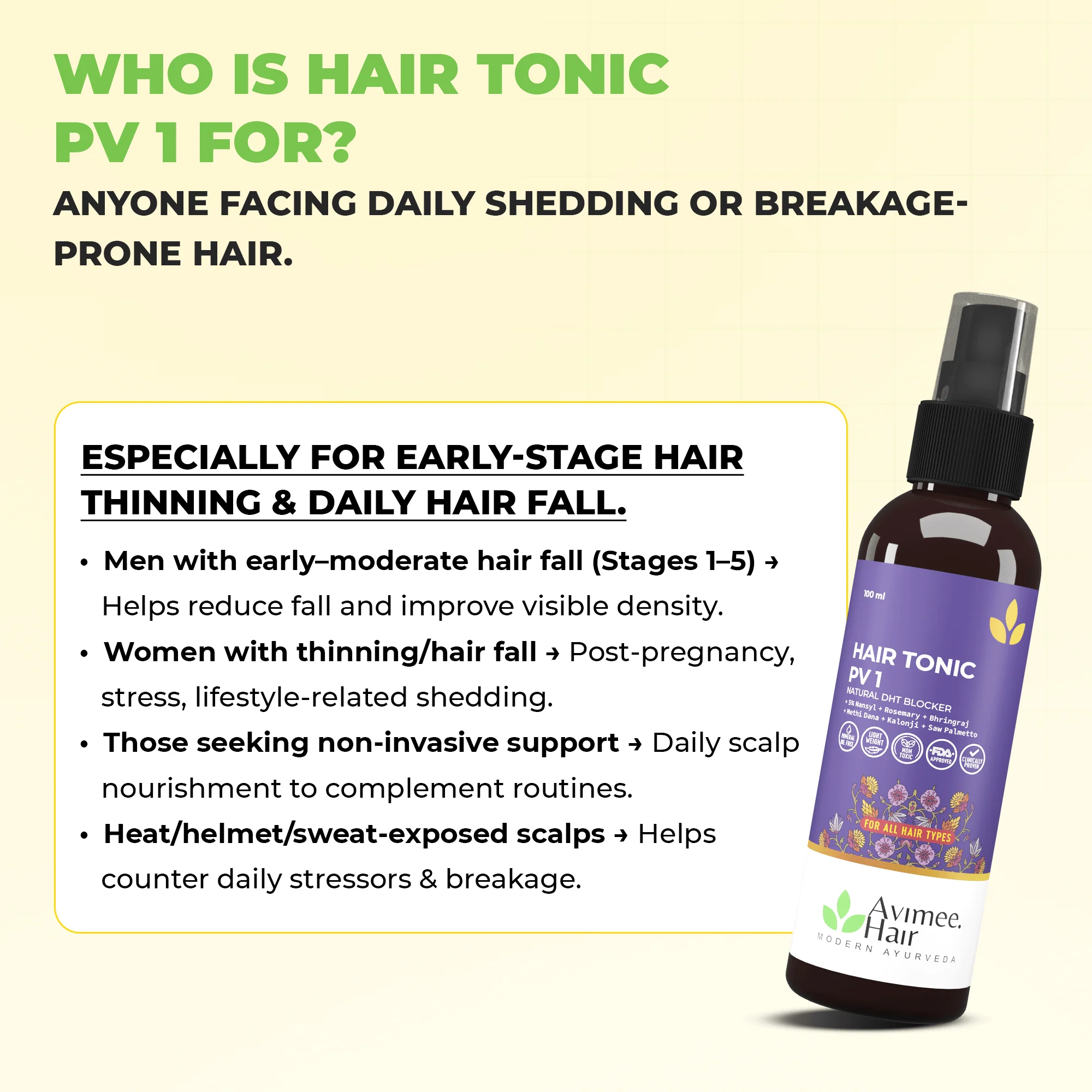 Hair Tonic PV 1 Scalp Spray A Natural DHT Blocker - Image 9