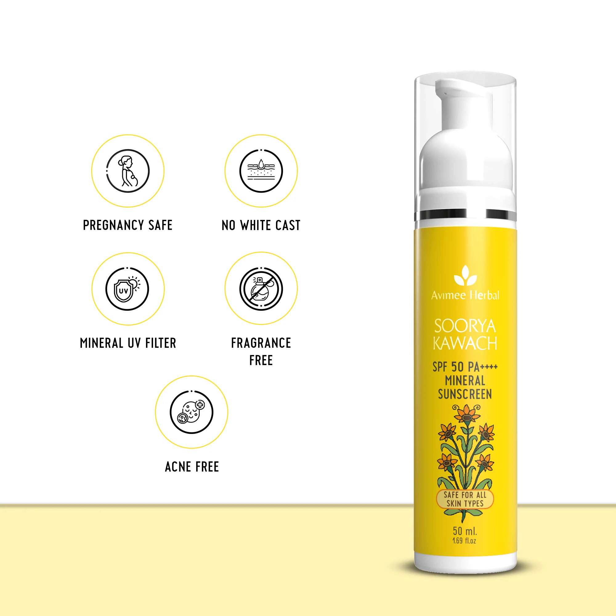 Soorya Kawach SPF50 PA++++ 100% Mineral Sunscreen - Image 6